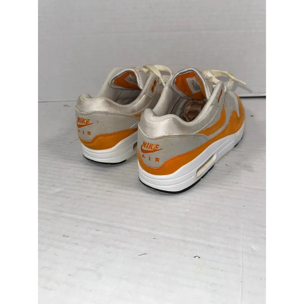 Nike Air‎ Max 1 Magma Orange White Grey Mens Size 8 DC1454-101 Low Top Sneakers